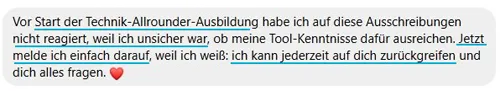 Feedback Fortbildung Technik Allrounder