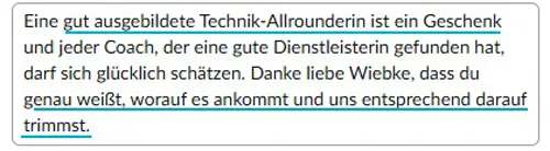 Feedback Fortbildung Technik Allrounder